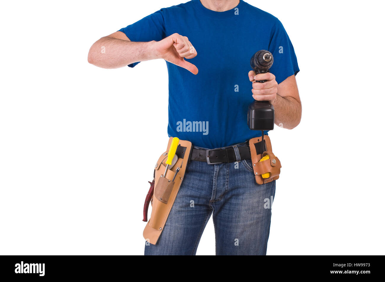 Blue collar worker Stock Photo Alamy