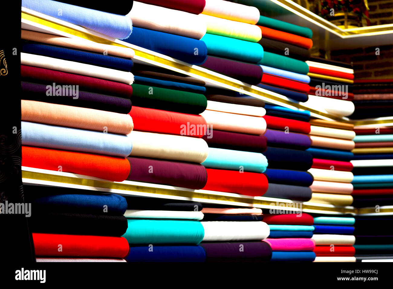 blur in iran scarf in a market texture abstract of colors and bazaar ...