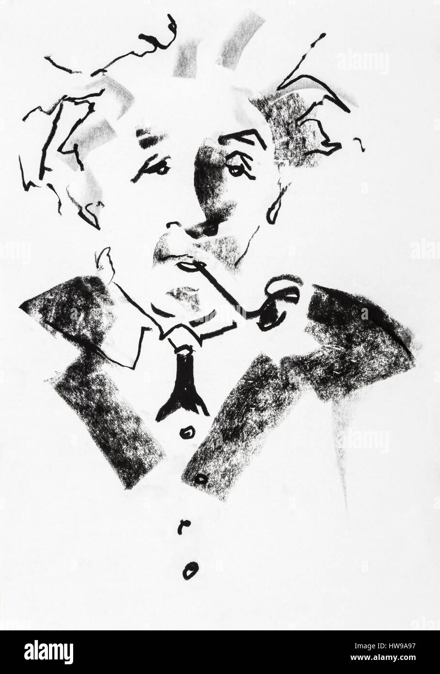Portrait De Albert Einstein 1879 1955 Physicien Helvetico Stock Photo Alamy