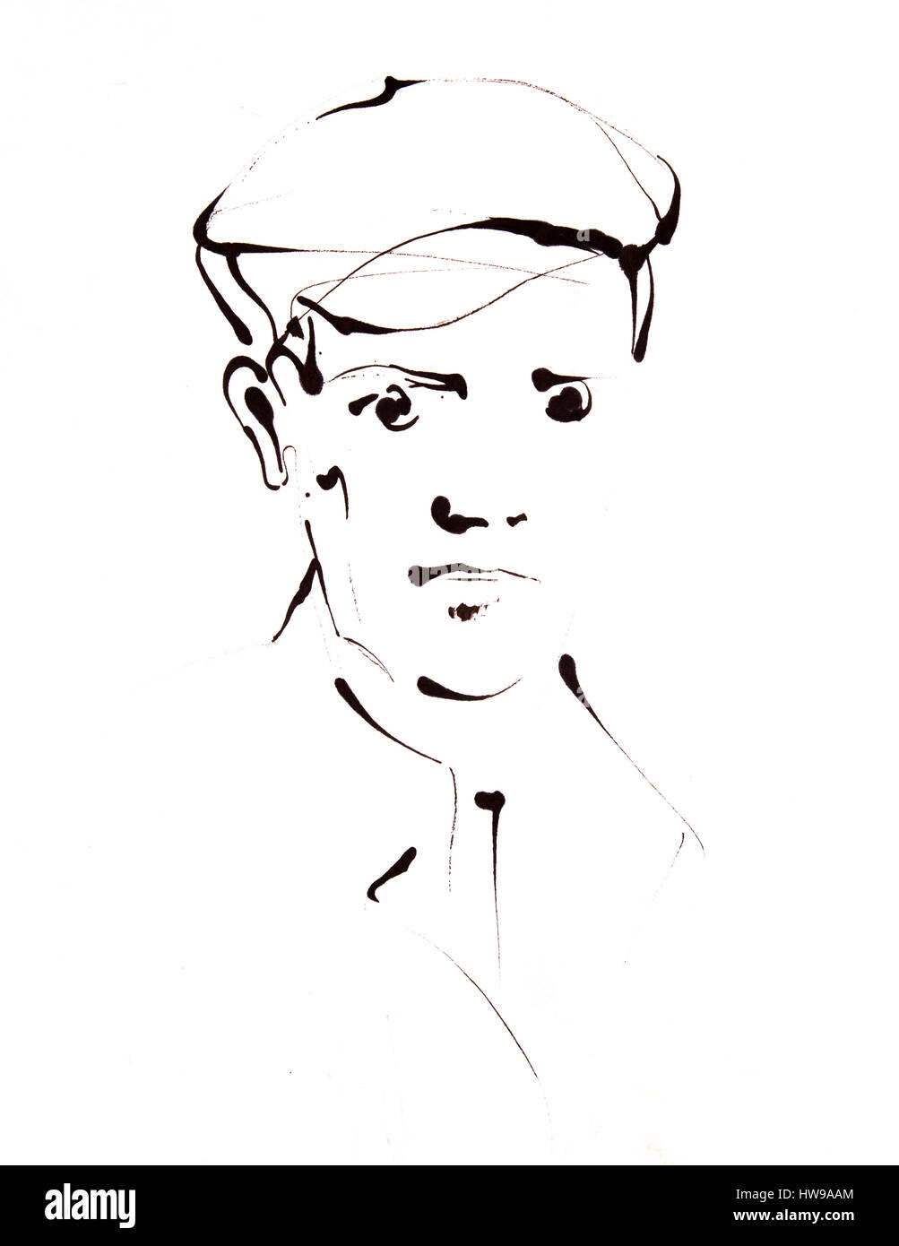 Portrait De Jack London Dessin Par Ewa Klos C Ewa Klos Opale Stock Photo Alamy