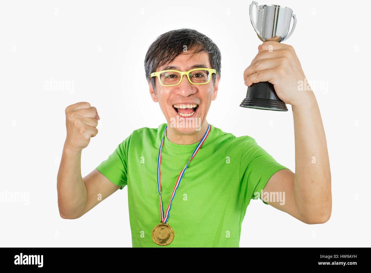 Man of medal. Men with medal.