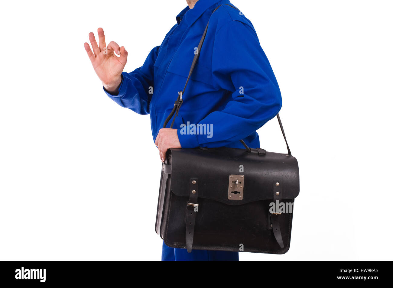 Blue collar worker Stock Photo Alamy