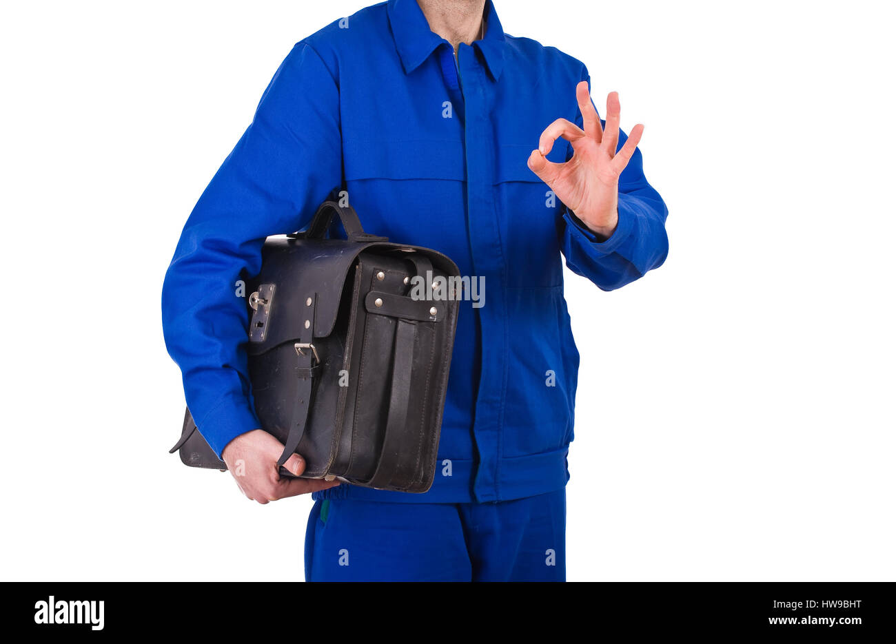 Blue collar worker Stock Photo Alamy