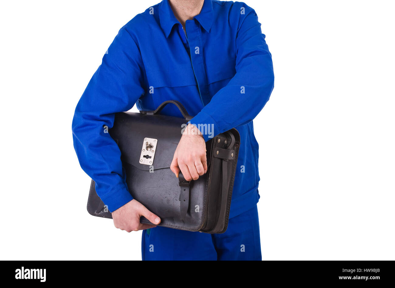 Blue collar worker Stock Photo Alamy