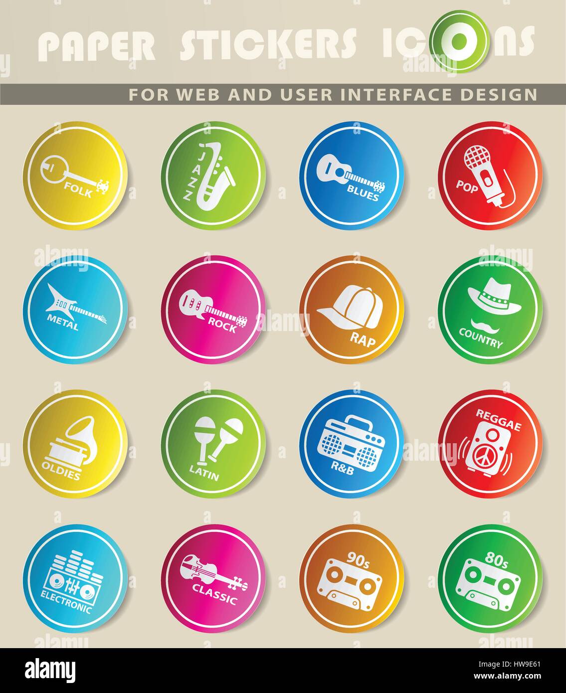 Genre icons Stock Vector Images Alamy