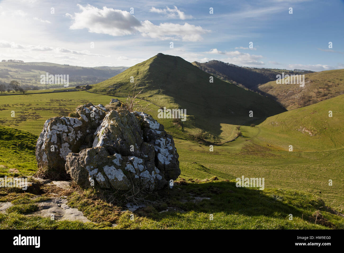 Thorpe Cloud from Hamston Hill, Peak District National Park, Derbsyhire Stock Photo