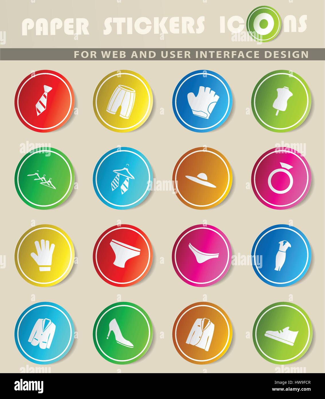 clothes vector icons for user interface design Stock Vector Image & Art ...