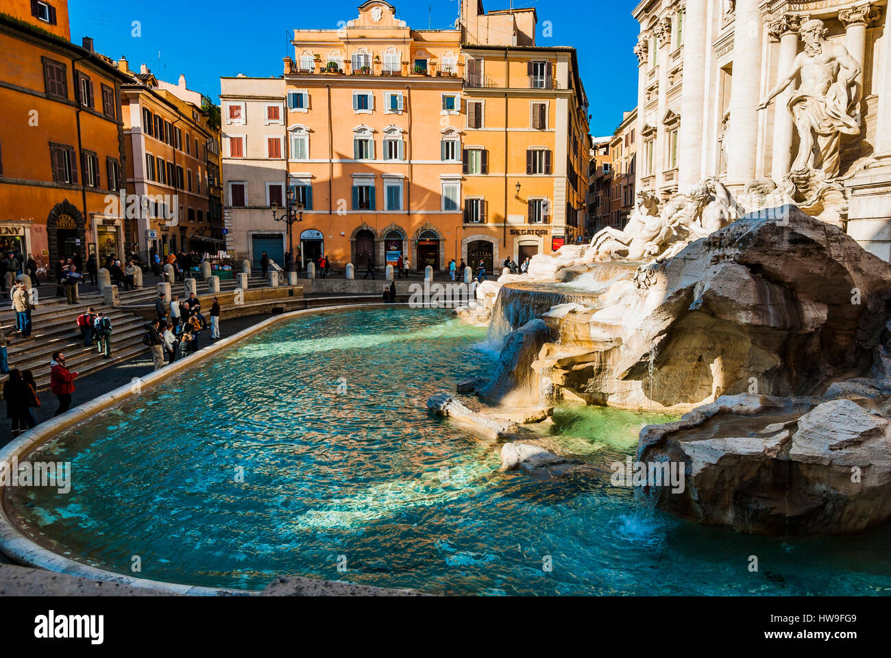 Fontana di Trevi. Fountain di Trevi. Rome, Lazio, Italy, Europe Stock Photo