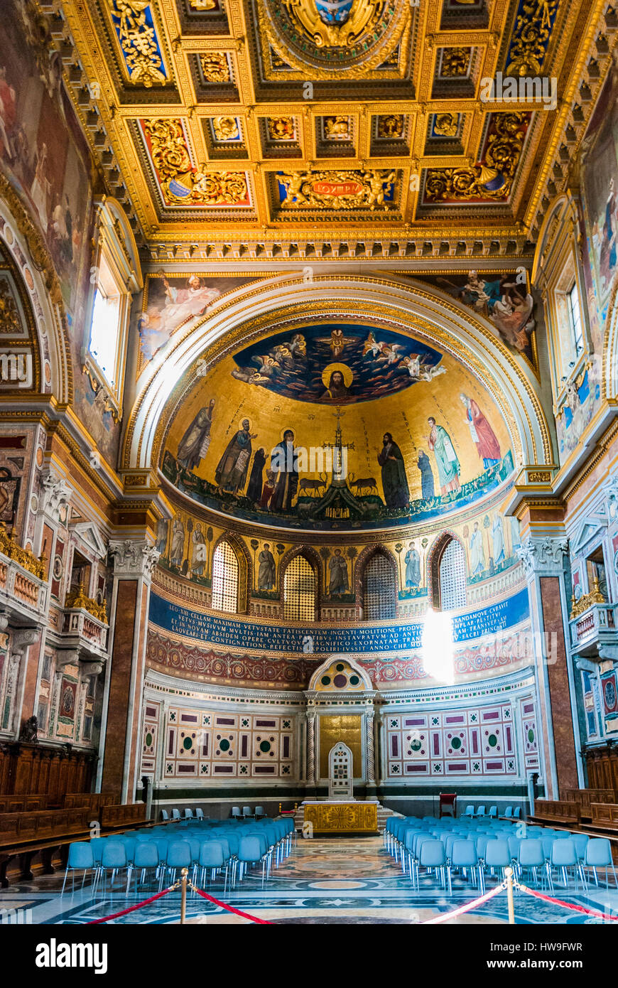 The papal cathedra, Archbasilica of St. John Lateran, officially the ...