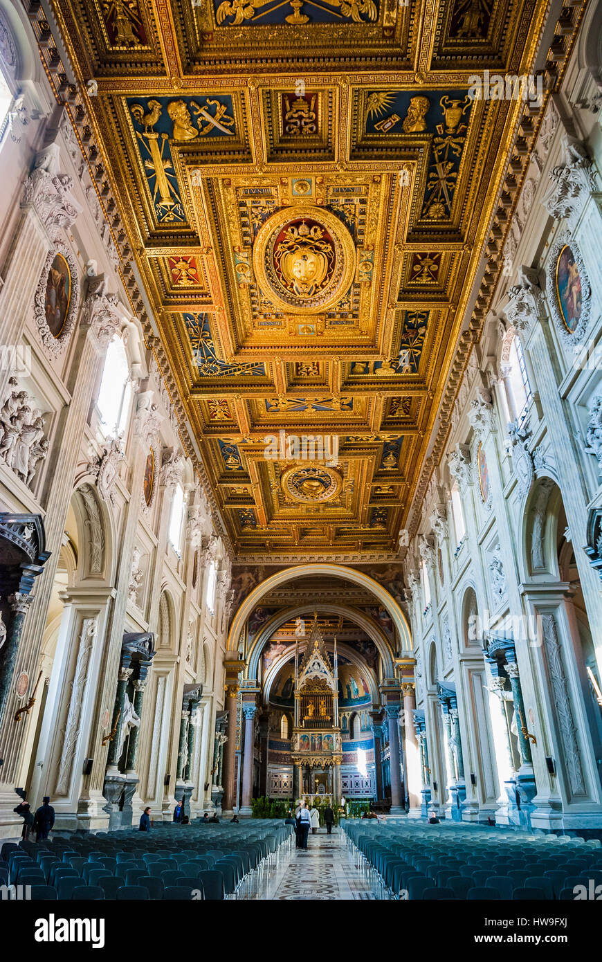 Nave Of Archbasilica Of St. John Lateran, Officially The Cathedral Of ...