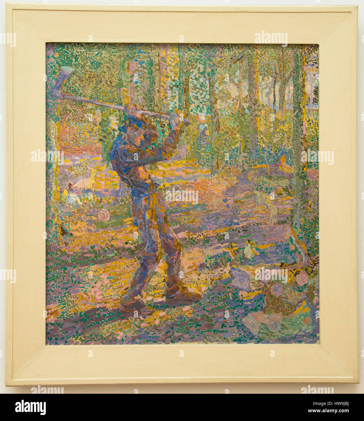 painting 'labour (woodcutter)' by jan toorop Stock Photo