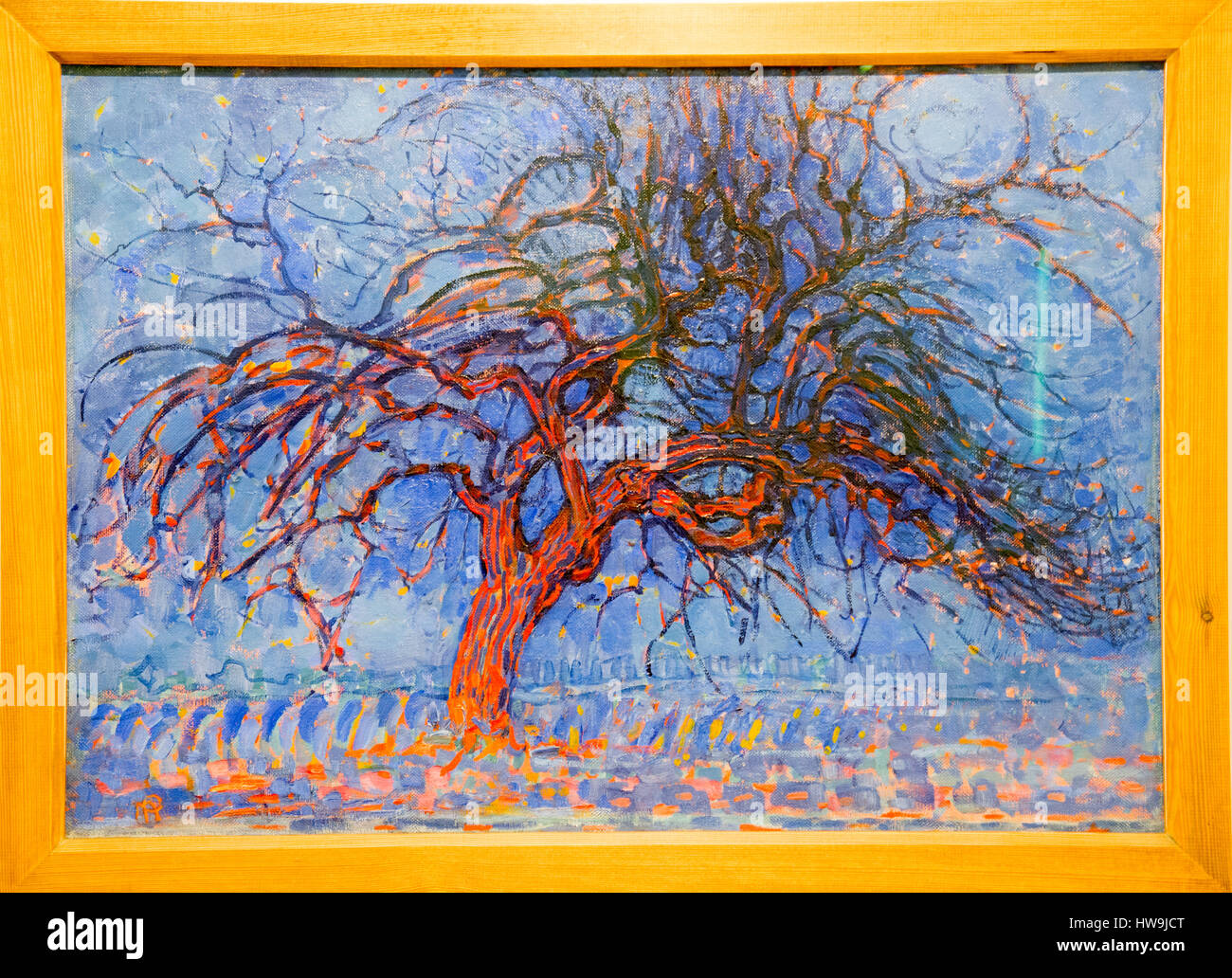 Painting 'the red tree' from piet mondriaan Stock Photo