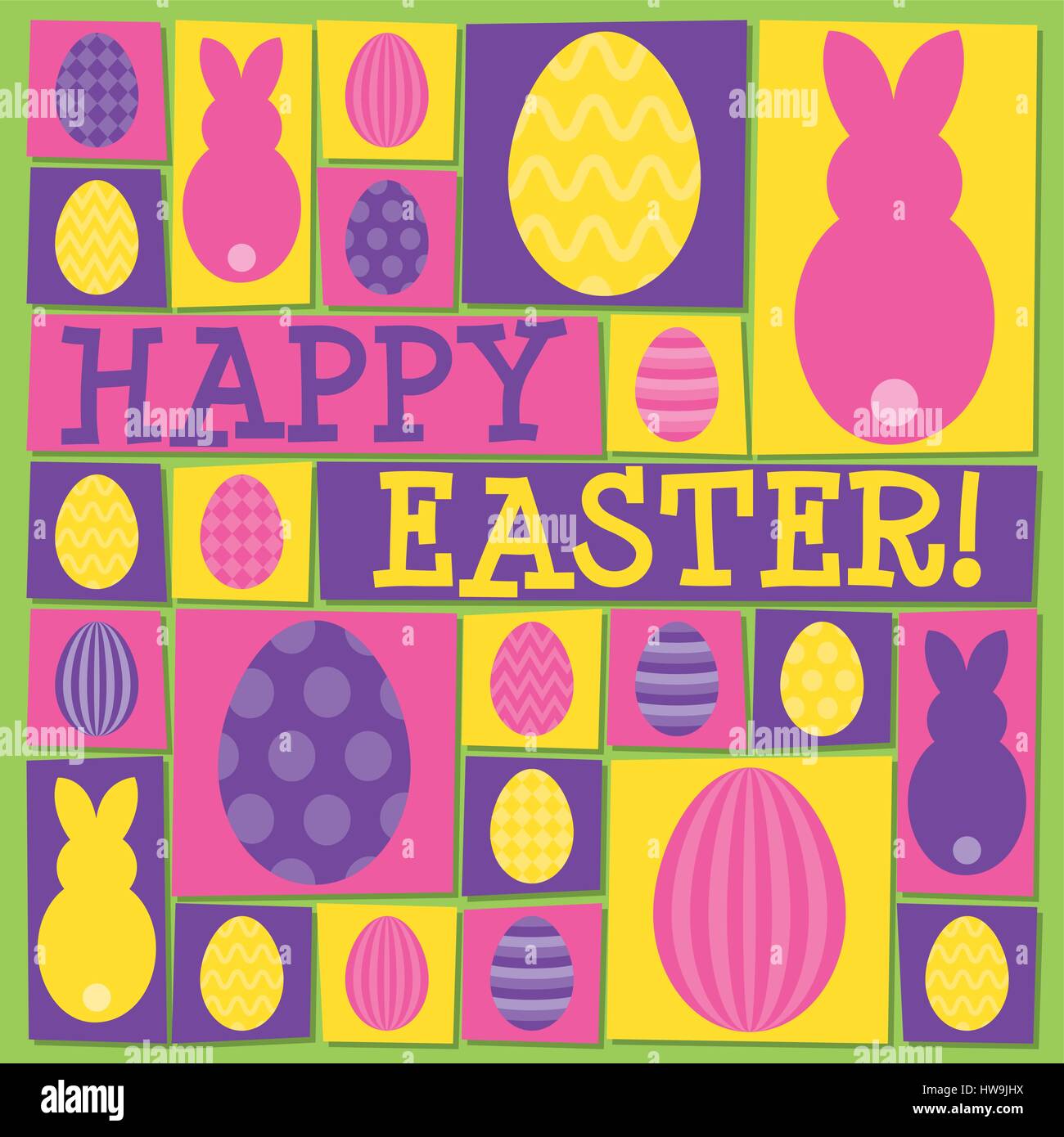 Funky Easter card in vector format Stock Vector Image & Art - Alamy