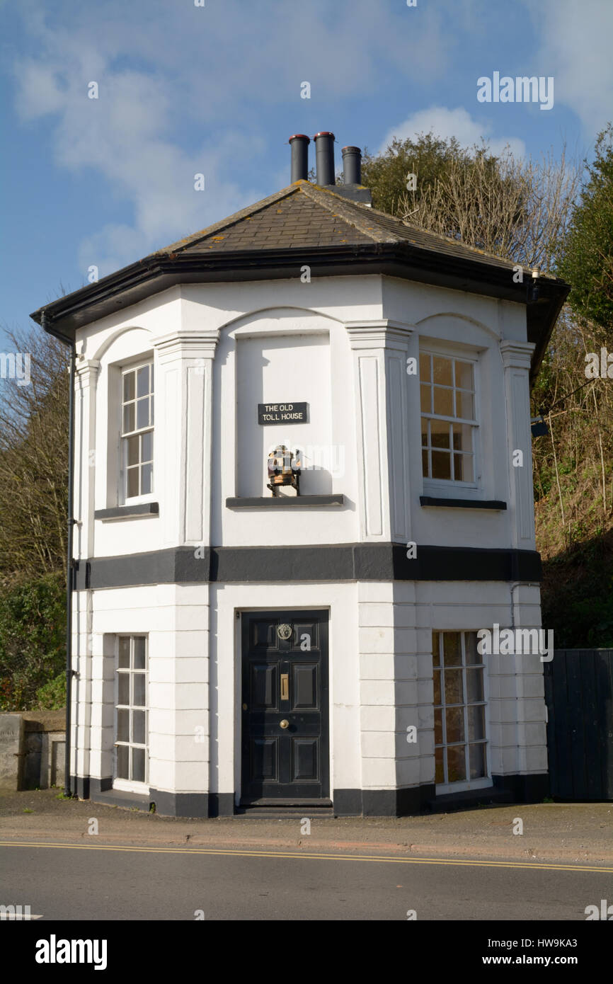 The Old Toll House on the Teignmouth side of the Shaldon Bridge in Devon England Stock Photo Alamy
