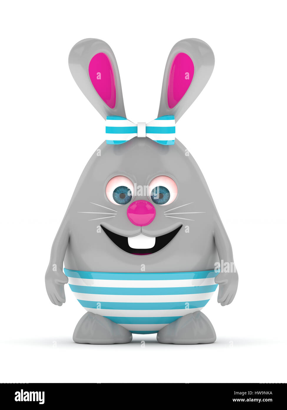 3d rendering of Easter bunny isolated over white background Stock Photo ...