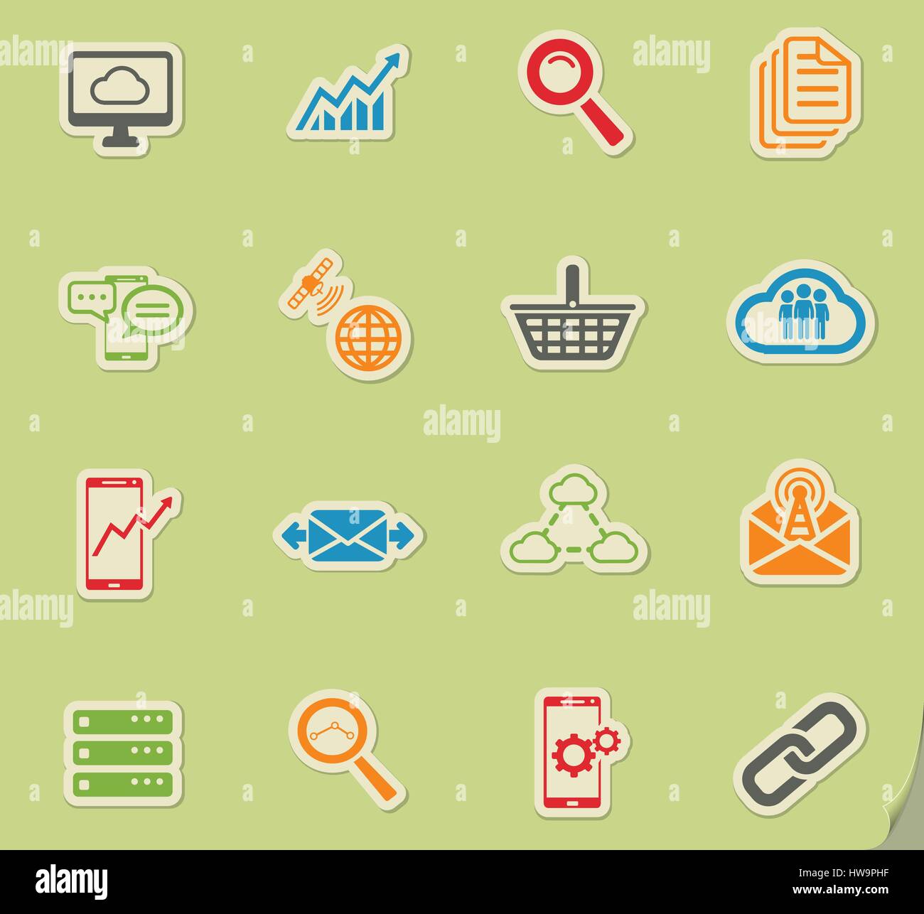 Data analytic simply symbols for web icons Stock Vector Image & Art - Alamy