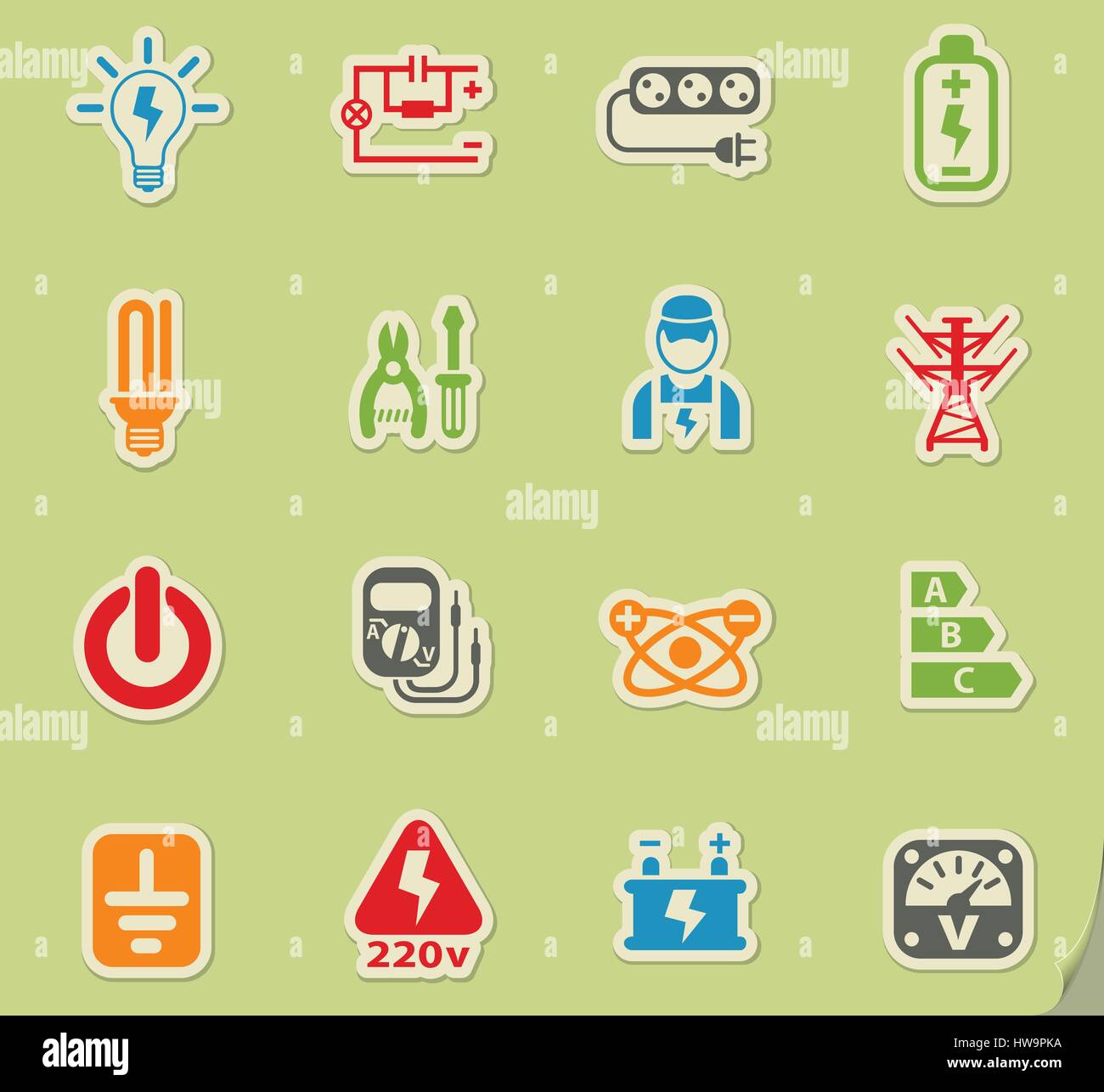 Phases of electricity Stock Vector Images - Alamy