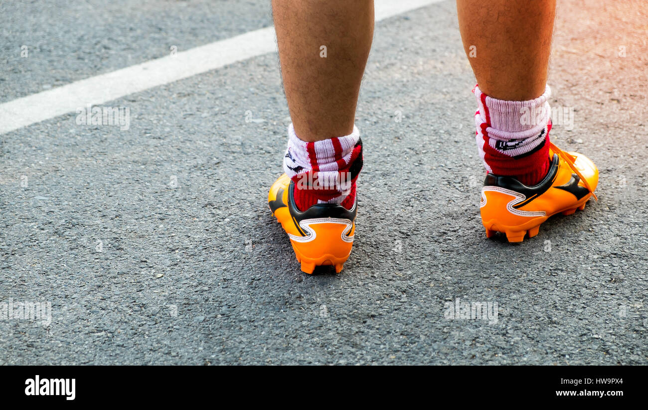 athlete running sport feet on trail healthy lifestyle fitness, close up