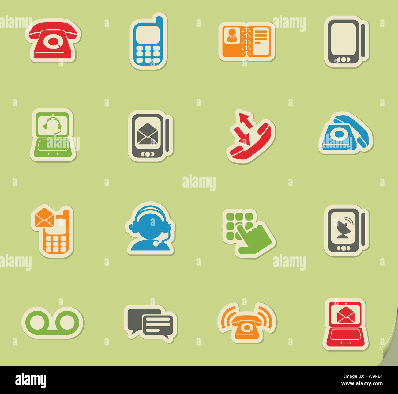 Telephone simply symbols for web and user interface Stock Vector Image ...