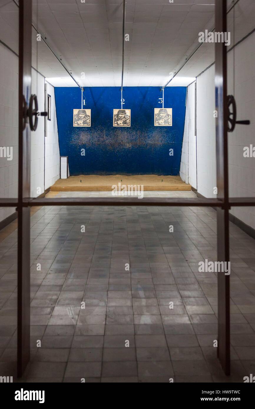 Vietnam, Ho Chi Minh City, Reunification Palace, former seat of South Vietnamese Government, indoor shooting range Stock Photo