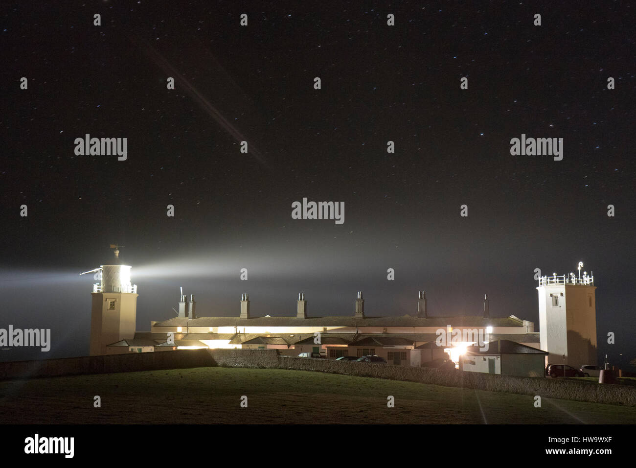 Lizard Lighthouse By Starlight Stock Photo - Alamy