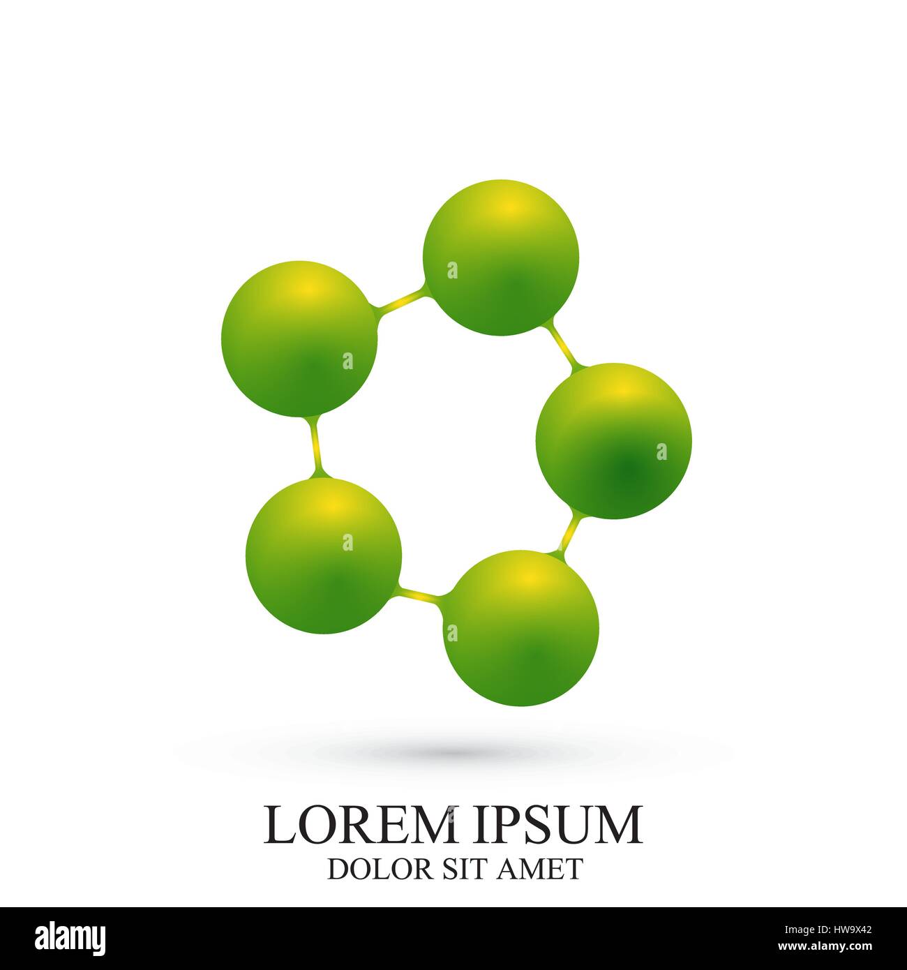 3D Logotype icon dna molecule. Vector template Logo for medicine ...