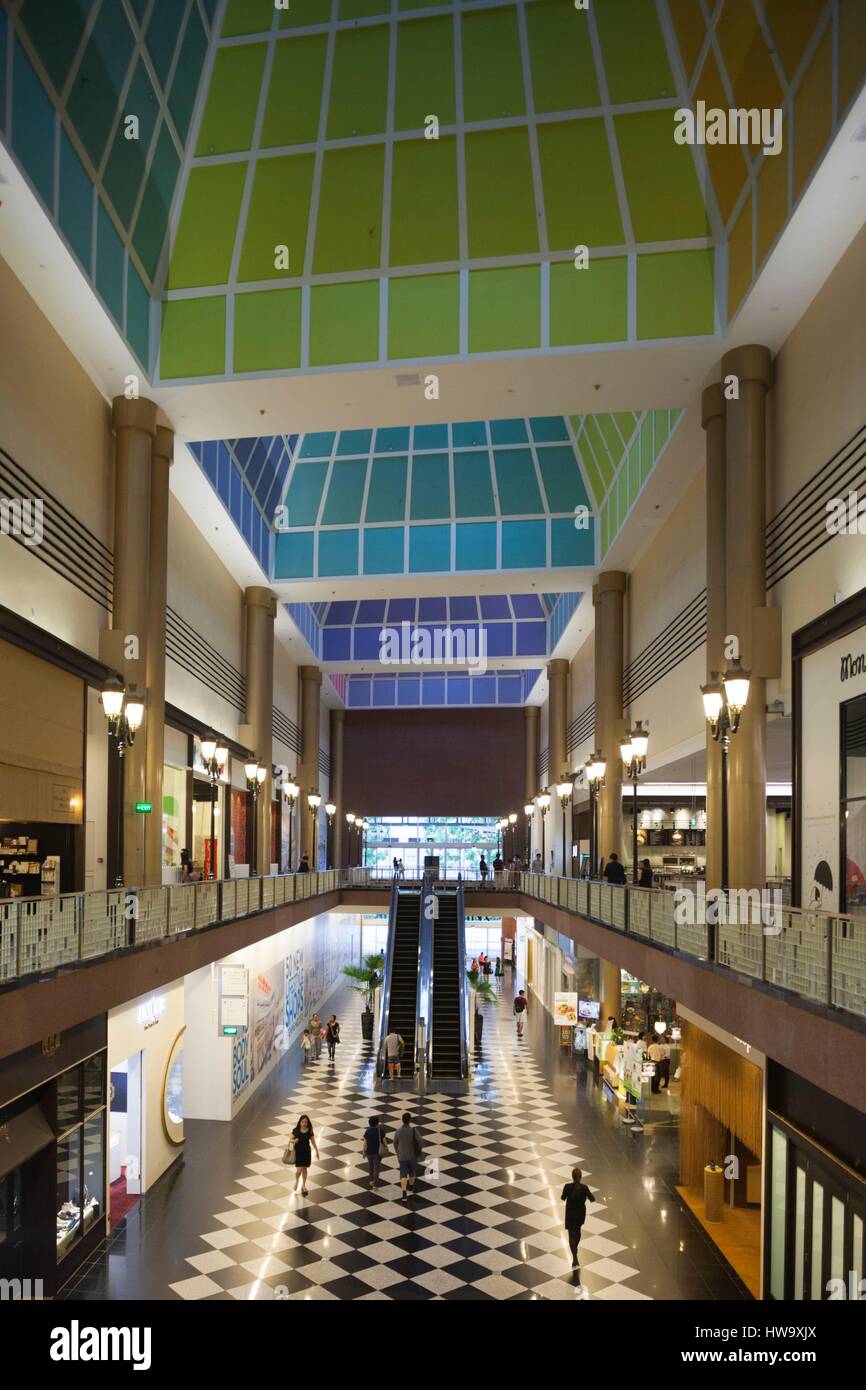 Orlando Florida,The Mall at Millenia,shopping shops markets marketplace  selling retail stores businesses,atrium skylight veranda interior inside  Stock Photo - Alamy