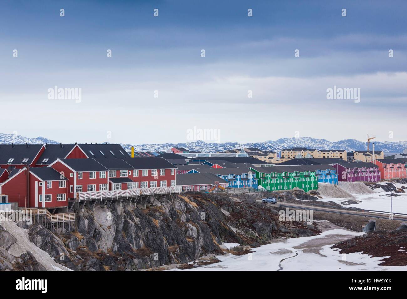 Greenland, Nuuk, apartment buildings Stock Photo Alamy