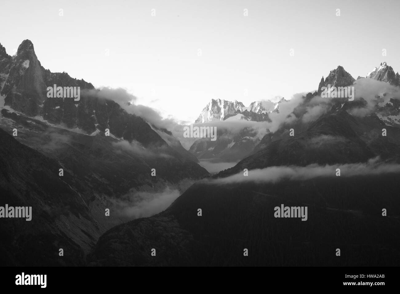 Alpine hike Black and White Stock Photos & Images - Alamy