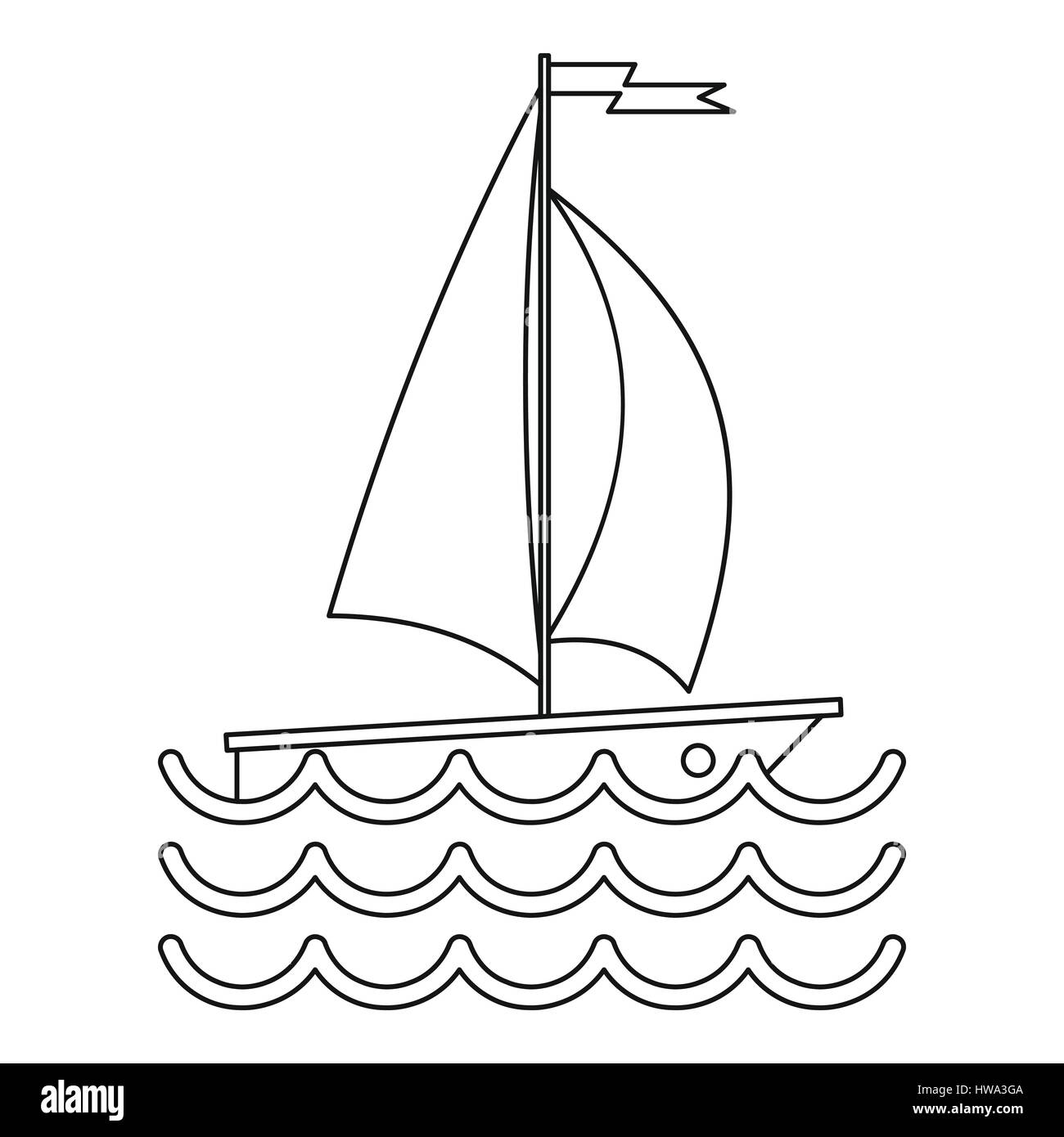 Ship yacht icon, simple style Stock Vector Image & Art - Alamy