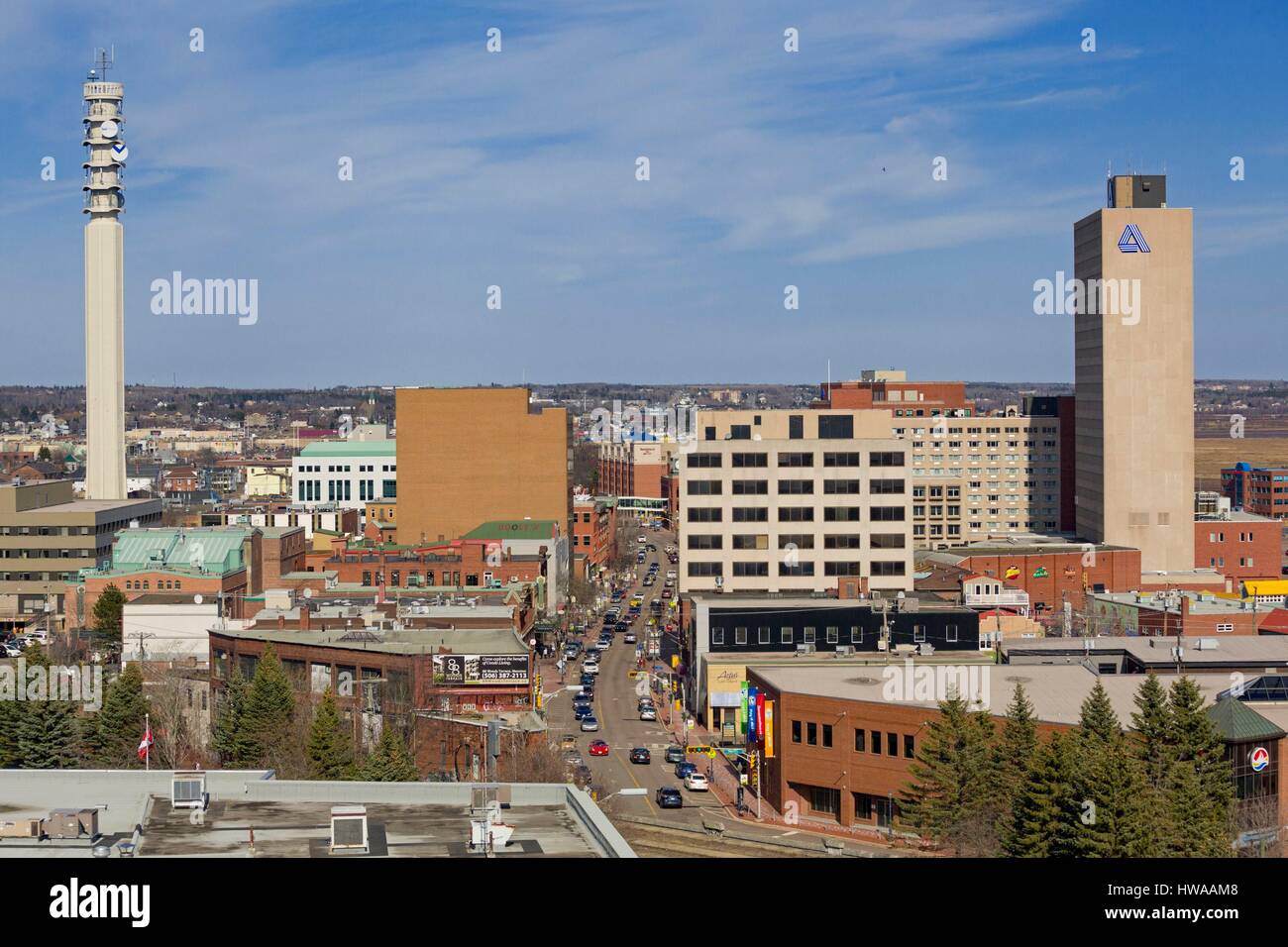 Canada, New Brunswick, Moncton, downtown, Main Street and the Bell