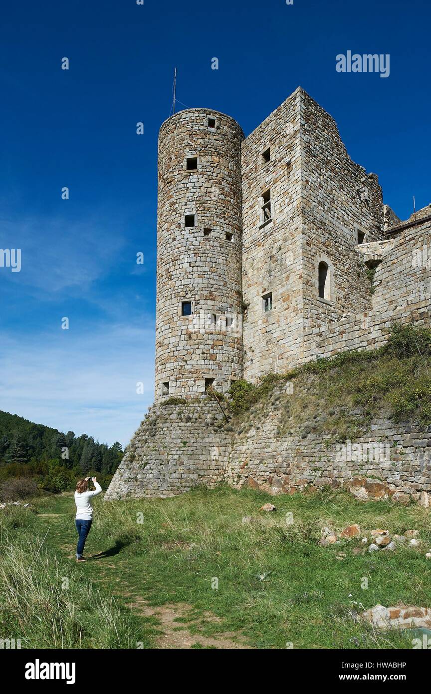 France, Gard, Portes, Portes castle Stock Photo Alamy