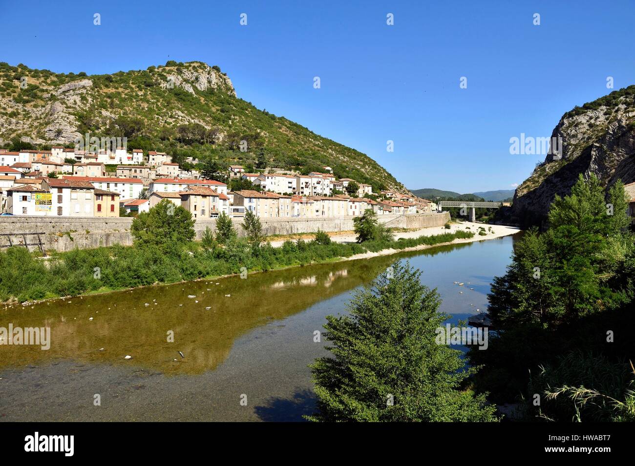 France, Gard, Anduze, the "Porte des Cevennes" (Cevennes Gate), Gardon  river Stock Photo - Alamy