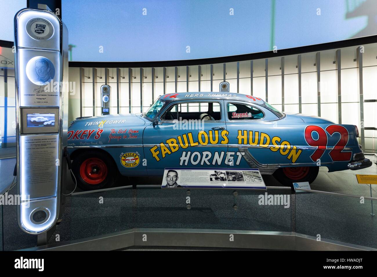 United States, North Carolina, Charlotte, Nascar Hall of Fame, interior