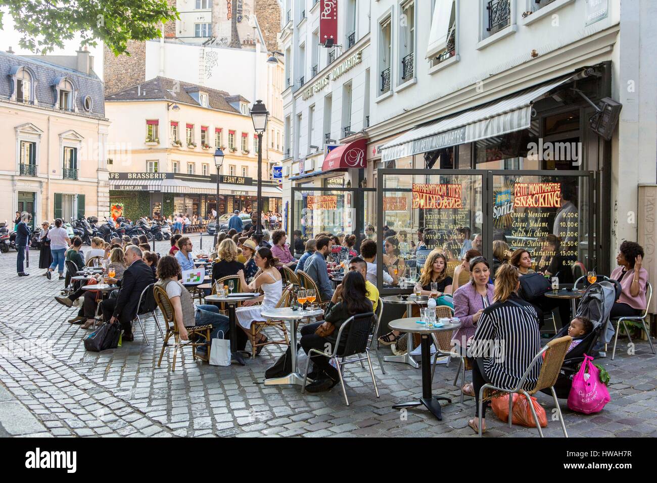 France, Paris, Montmartre district, Abbesses square Stock Photo