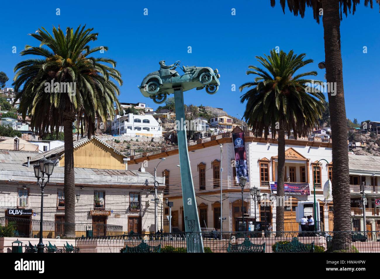 Chile, Coquimbo, Plaza Vicuna Mackenna, Barrio Ingles, historic English area Stock Photo