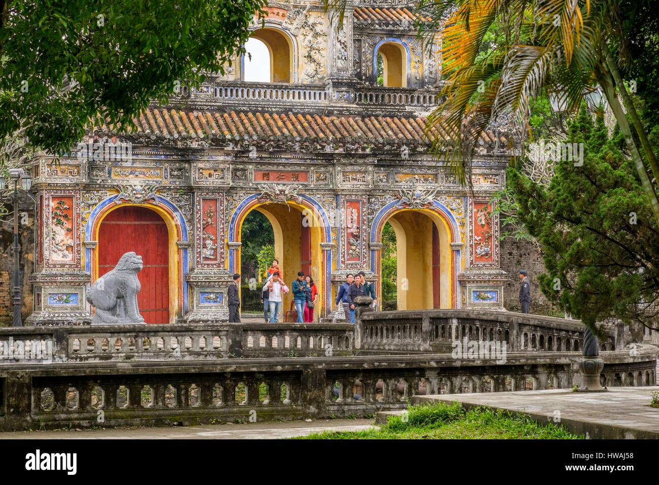 Vietnam, North Central Coast region, Thua Thien-Hue province, Hue, the Imperial City, listed as World Heritage site by UNESCO, Gate of Humanity Stock Photo