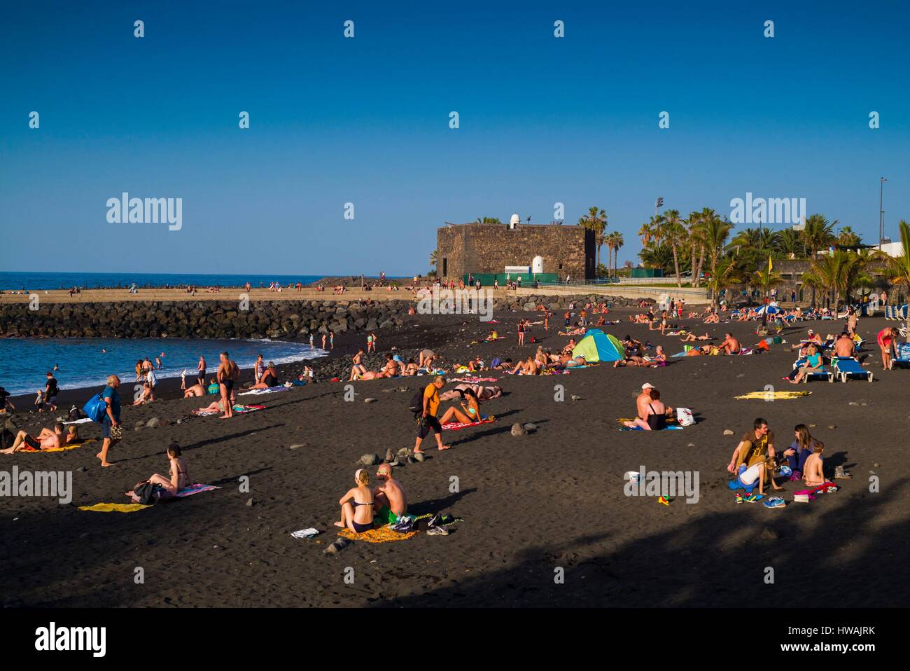 Spain Canary Islands Tenerife Puerto De La Cruz Playa Jardin