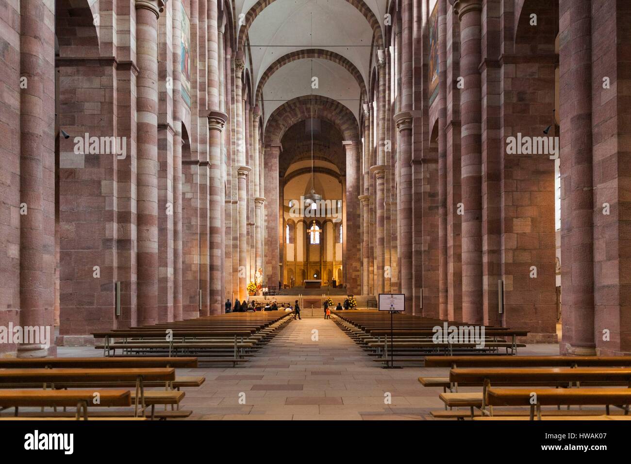 Germany, Rheinland-Pfalz, Speyer, Dom cathedral, interior Stock Photo
