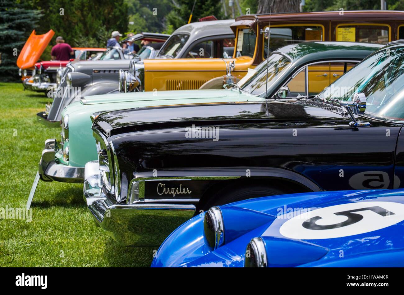 United States, Massachusetts, Beverly Farms, antique cars, car show