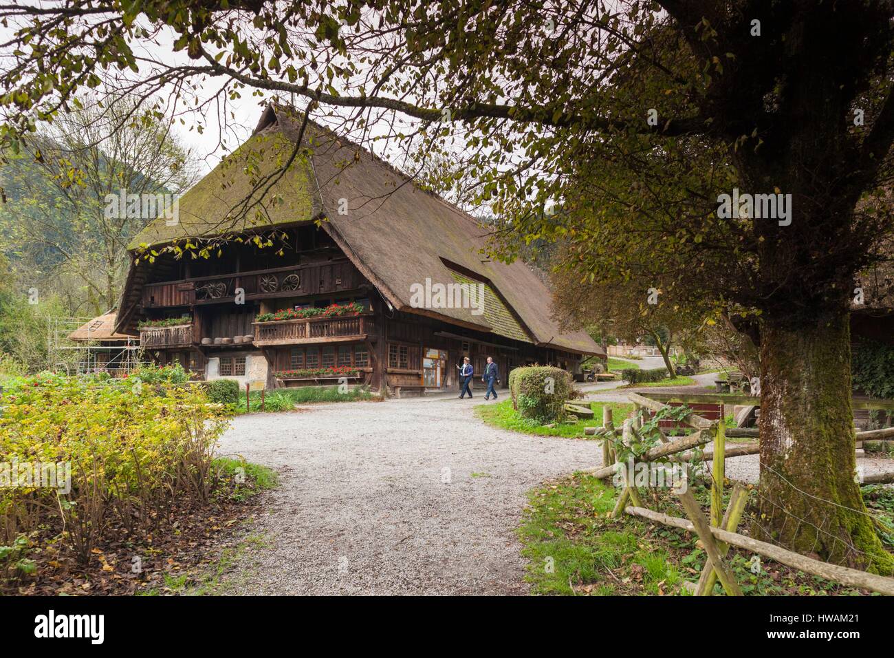 Germany, Baden-Wurttemburg, Black Forest, Haslach im Kinzigtal, Blackforest Outdoor Farm Museum, farmhouse details Stock Photo