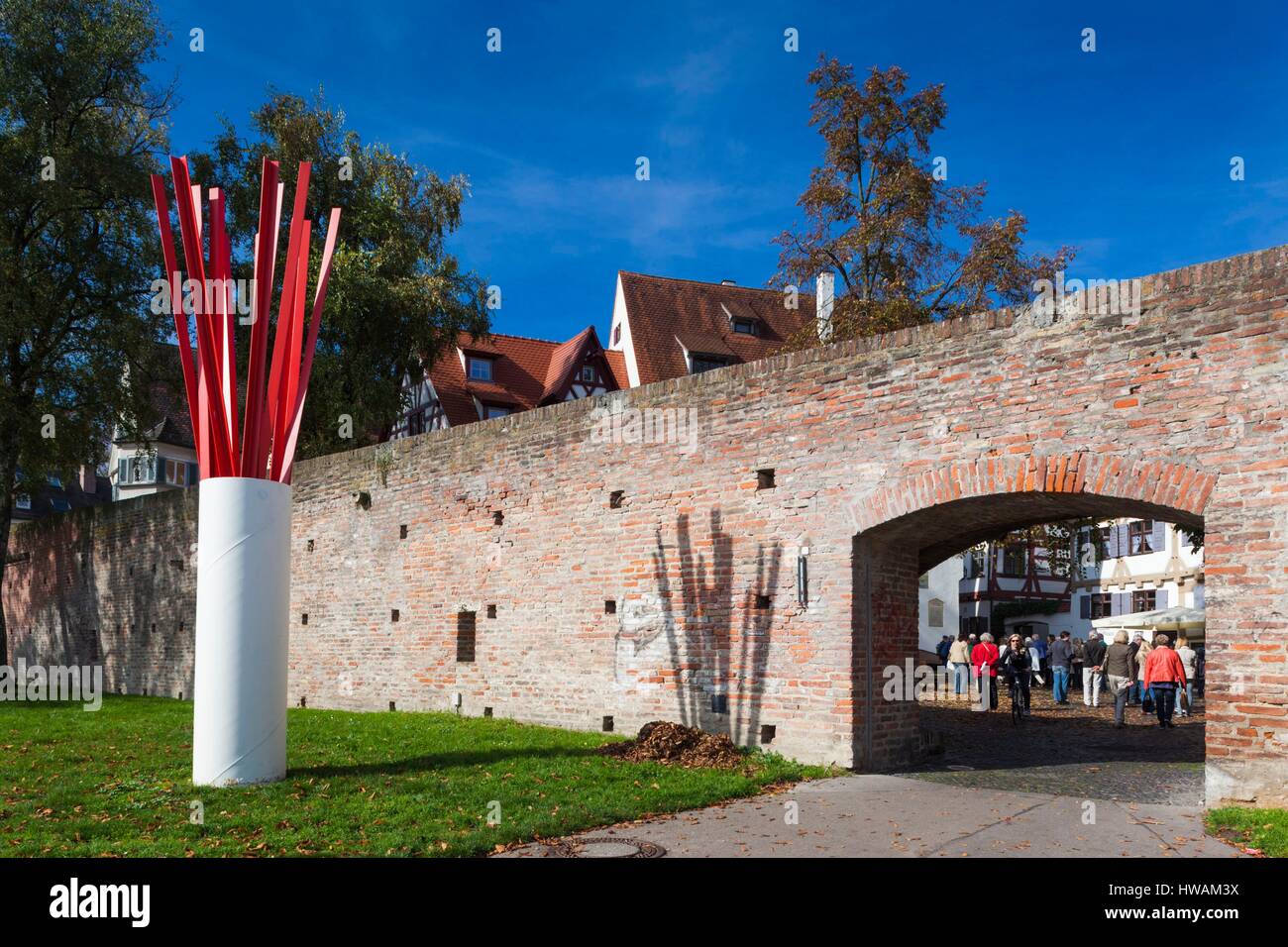 Germany, Baden-Wurttemburg, Ulm, town wall Stock Photo