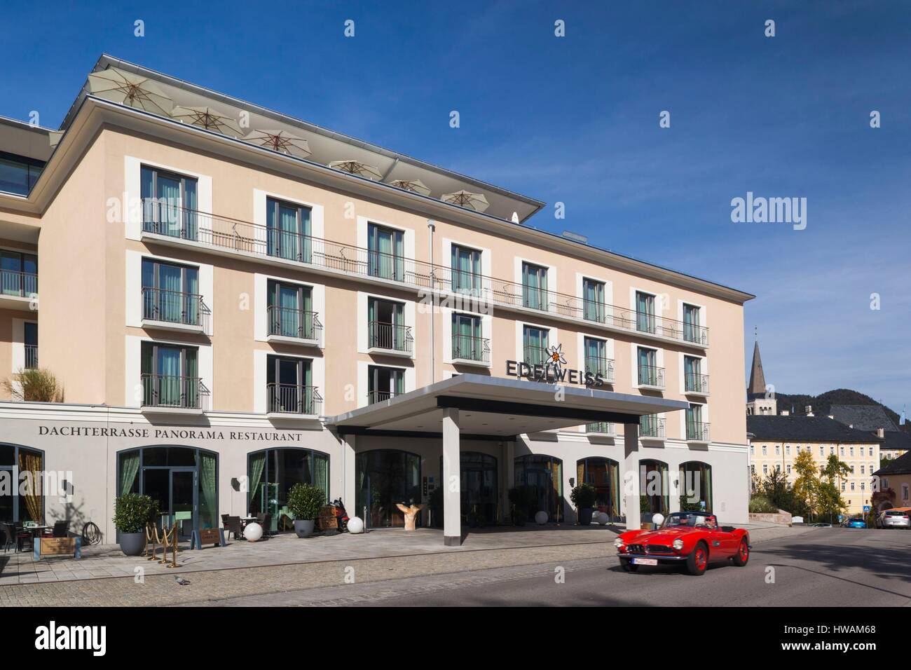 Germany, Bavaria, Berchtesgaden, Edelweiss Hotel, exterior Stock Photo