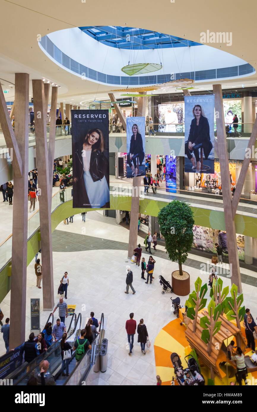 Germany, Baden-Wurttemburg, Stuttgart, Mailander Platz, Milaneo shopping  Center, interior, opened in 2014 Stock Photo - Alamy
