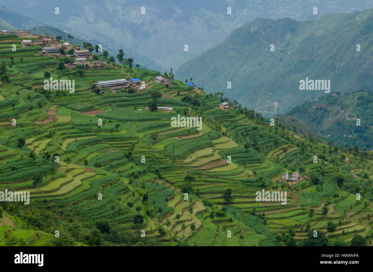 The Hills, Ramechhap, Nepal Stock Photo