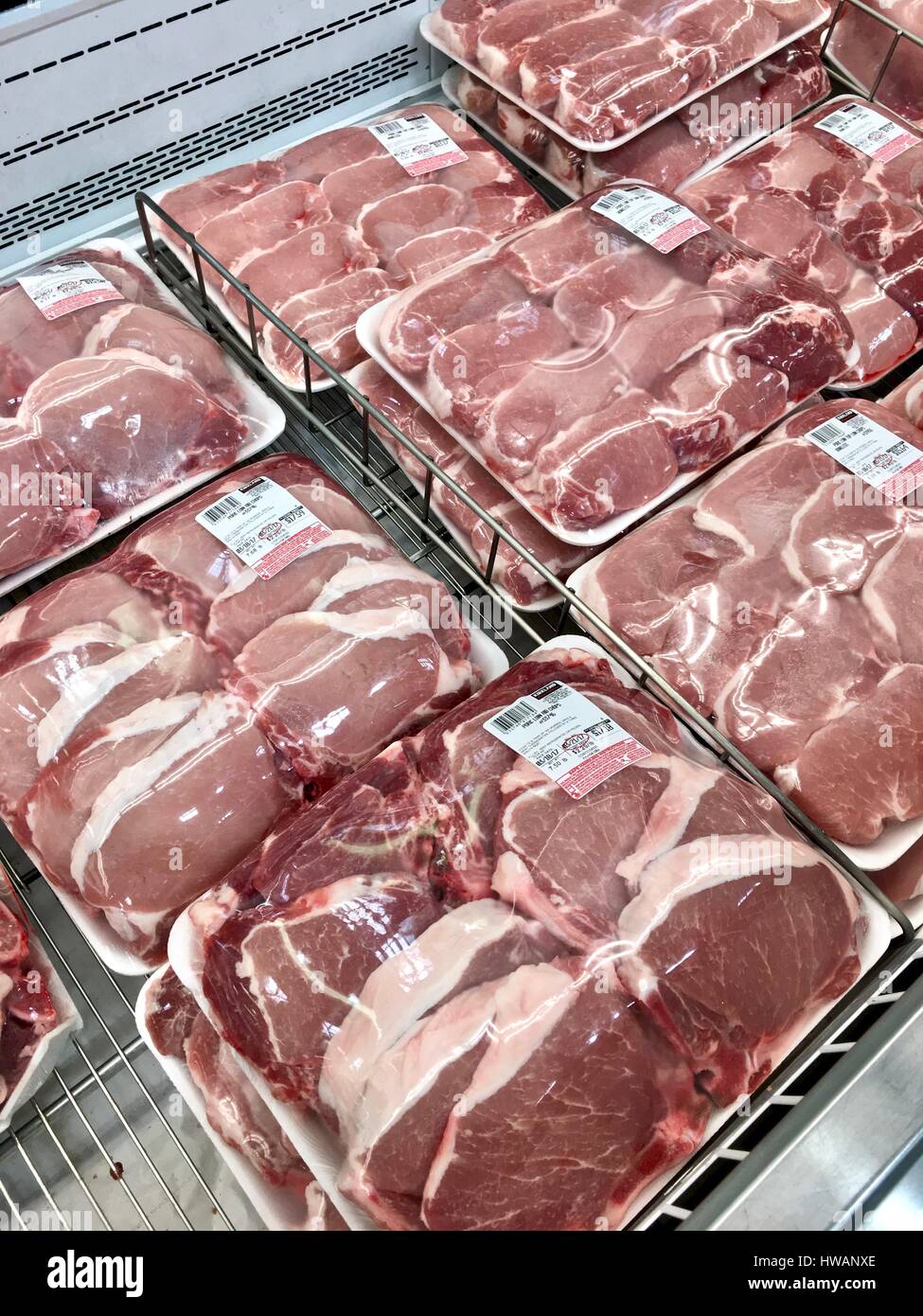 Costco fresh packed meat Stock Photo Alamy