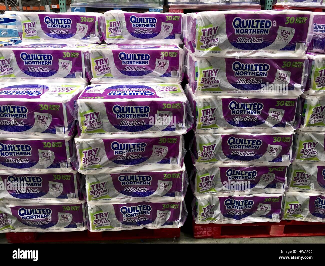 Toilet paper shopping Stock Photo