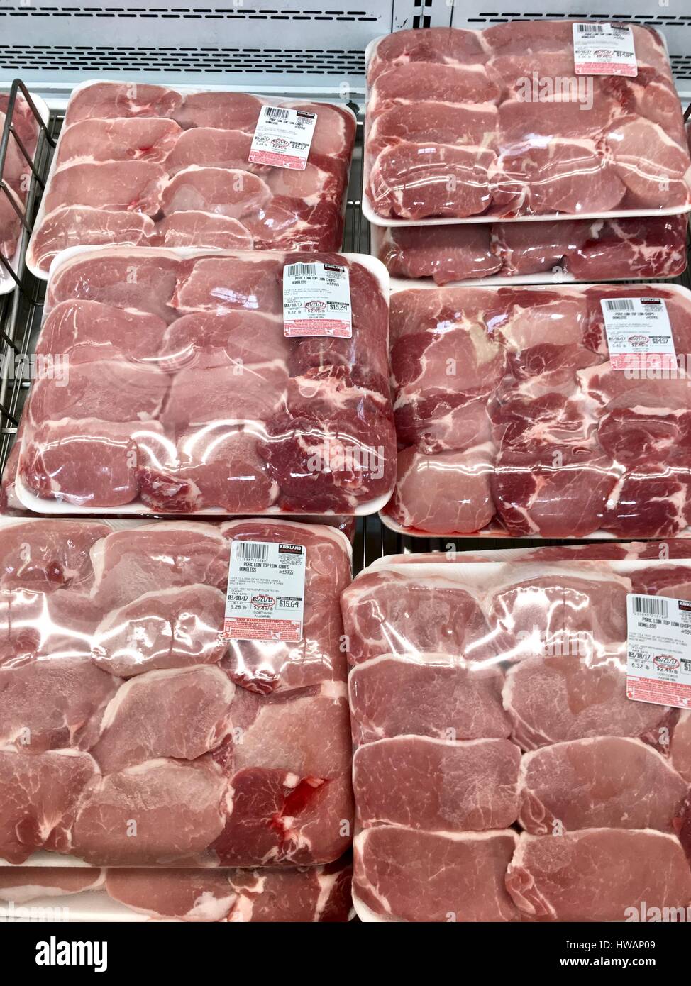 Costco fresh packed meat Stock Photo Alamy