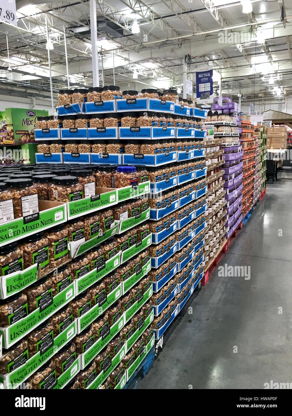 Mixed nuts in bulk at Costco Stock Photo Alamy