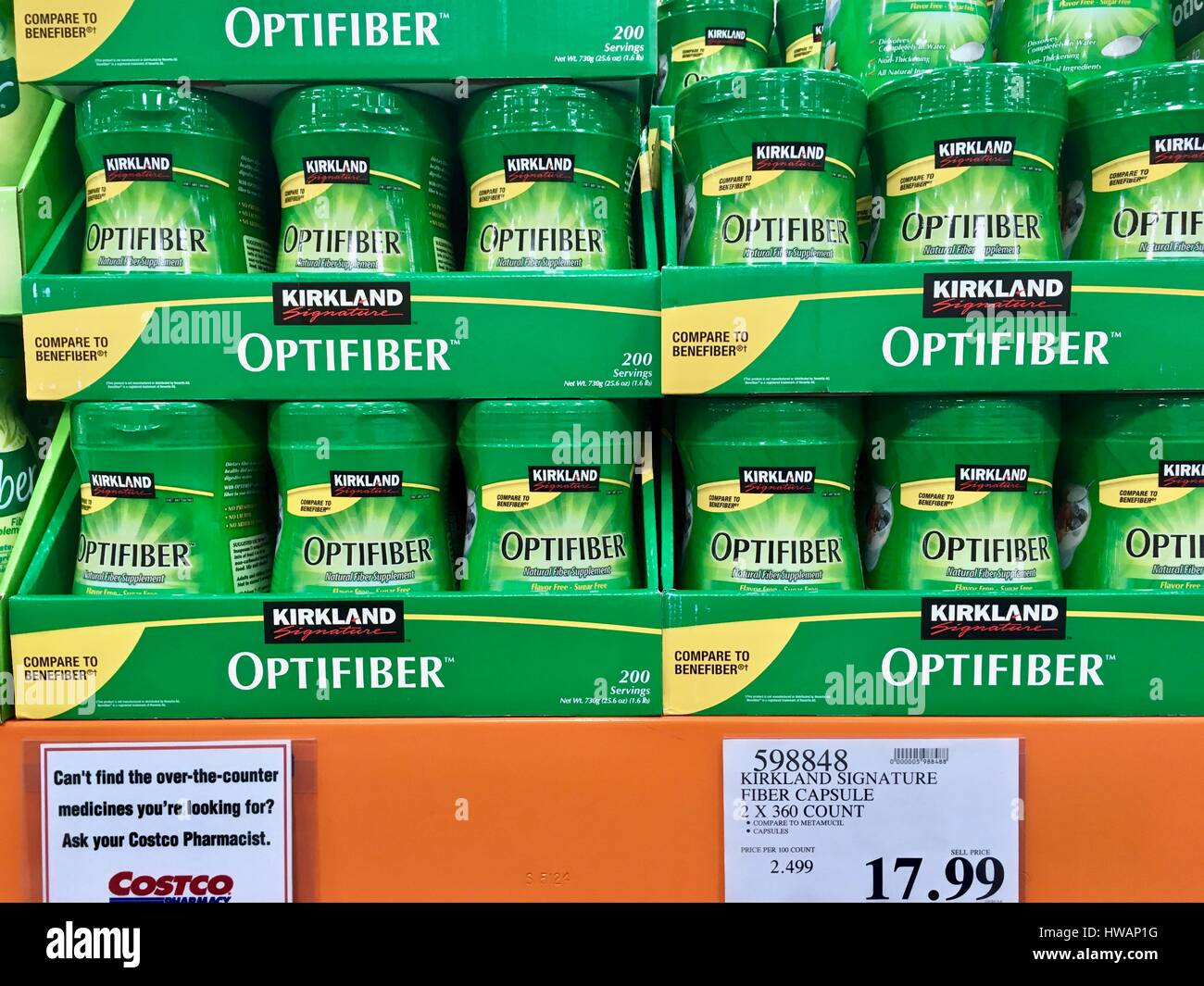 Health supplement isle at Costco warehouse Stock Photo Alamy